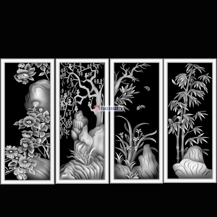 MJ-093梅兰竹菊 古建寺庙