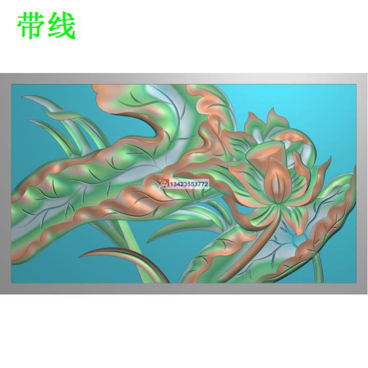 Y-078  荷花 古建