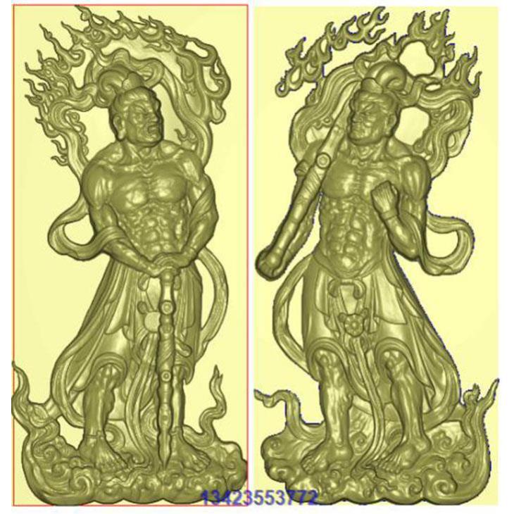 (发邮箱)古建砖雕寺庙人物力士 A