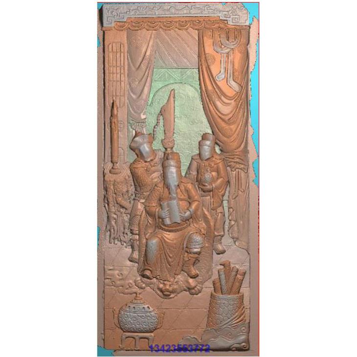 (发邮箱)古建砖雕寺庙人物 竖关公