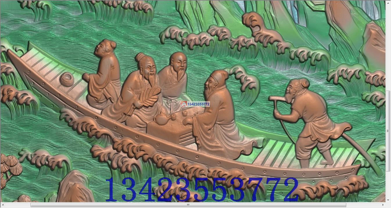 精雕图石雕古建人物典故花板1