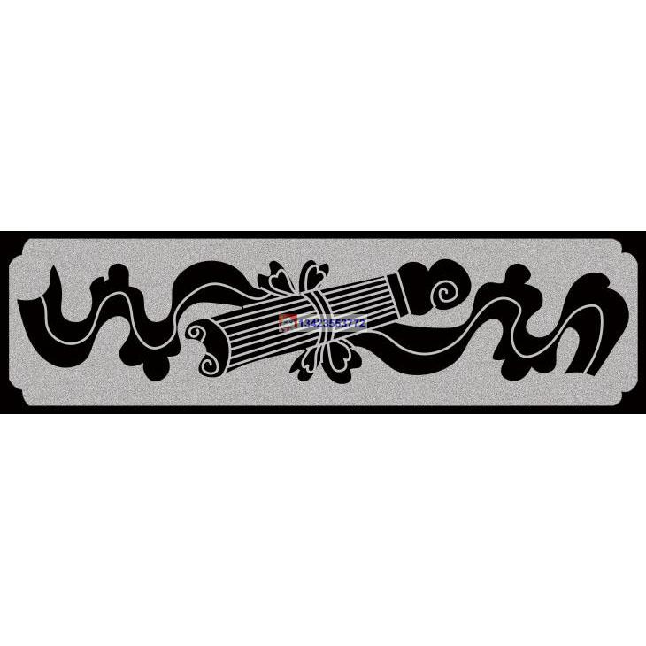 136 石栏板线描图 线雕图