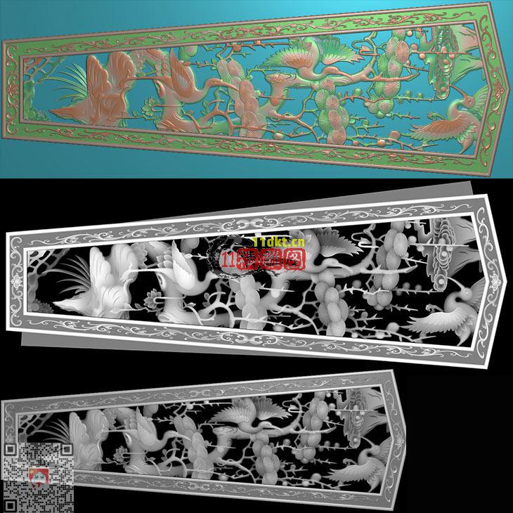 顶盖大盖花边松鹤延年1930-680-380