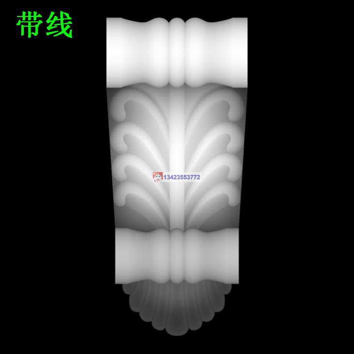 ZZT-027罗马柱托灰度图精雕图罗马柱头贴花精雕图欧式