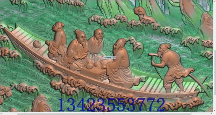 精雕图石雕古建人物典故花板1